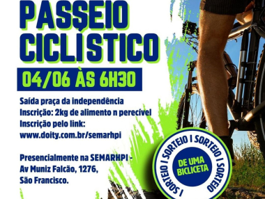 Passeio Ciclístico abre programação da Semana do Meio Ambiente em Palmeira dos Índios 