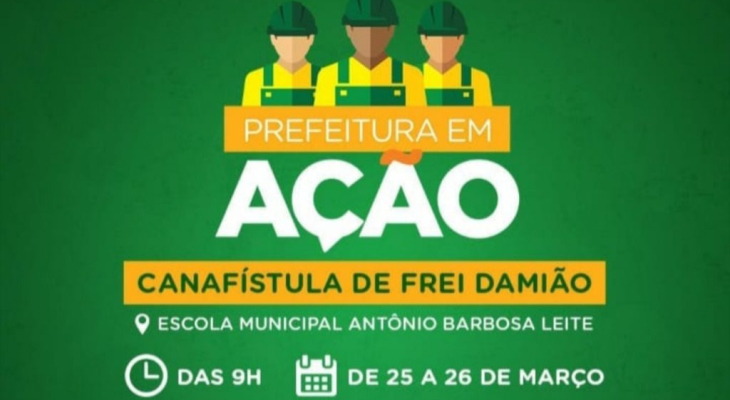 Canafístula de Frei Damião receberá serviços do Programa Prefeitura em Ação