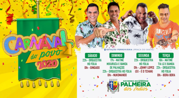 Tudo pronto para o Carnaval do Povo 2020 em Palmeira dos Índios