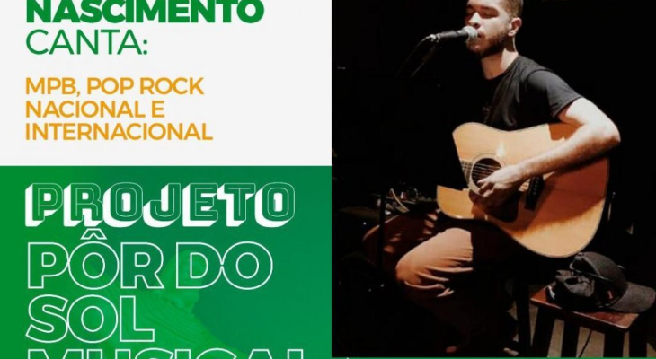 Atração do Projeto Pôr do Sol deste domingo (29) será o cantor Igor Nascimento