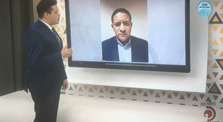 Prefeito Júlio Cezar concede entrevista à TV Record e faz balanço sobre a Covid-19 em Palmeira