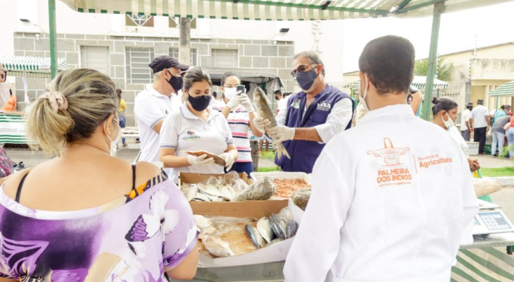 Feira do Peixe aconteceu nesta terça (30) em novo local, em Palmeira dos Índios