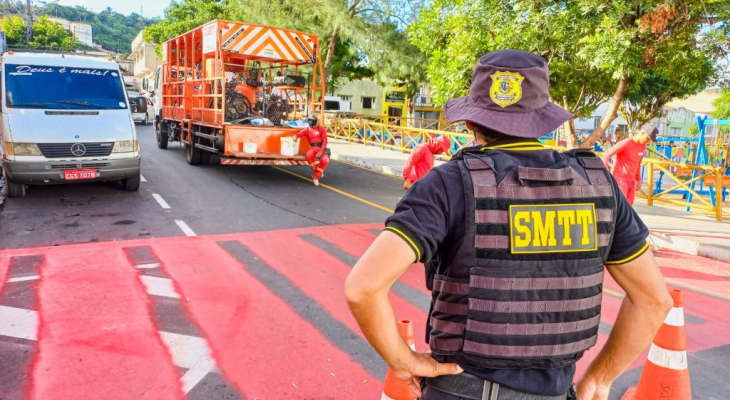 Palmeira ganha nova sinalização horizontal e trânsito fica mais seguro